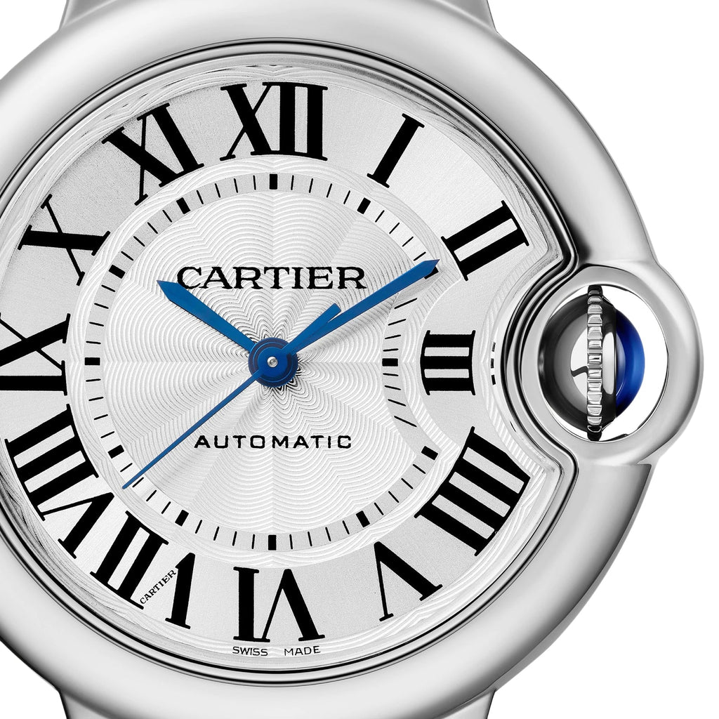 Ballon Bleu de Cartier 33 | 33mm, Steel, Alligator Leather, Silver Dial