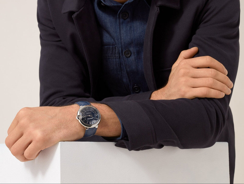 Ballon Bleu de Cartier | 42mm, Steel, Alligator Leather, Blue Dial