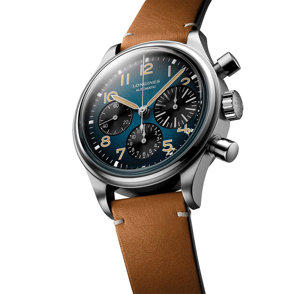 longines Avigation BigEye 41mm - Blue on Leather Strap