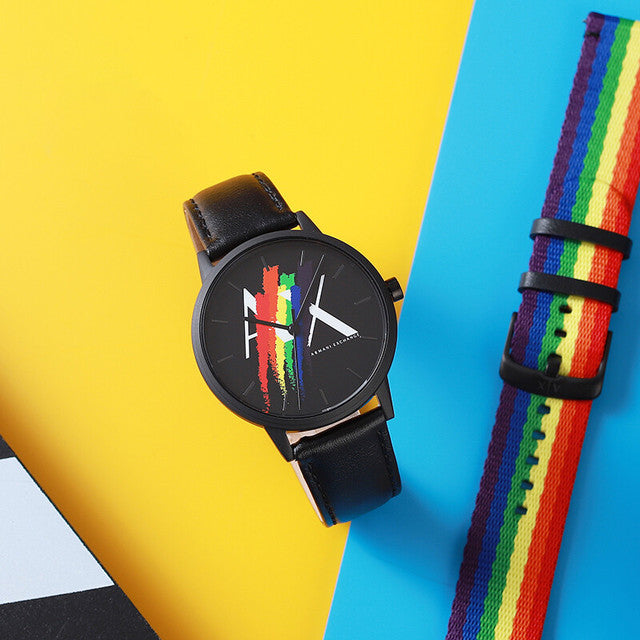 Armani Exchange Cayde AX7120 Men's Analog Watch – Black Dial with Black Leather Strap