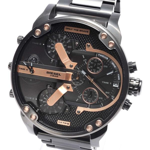 Diesel DZ7312 Big Daddy Chronograph Men's Watch – Black Dial & Black Stainless Steel Strap
