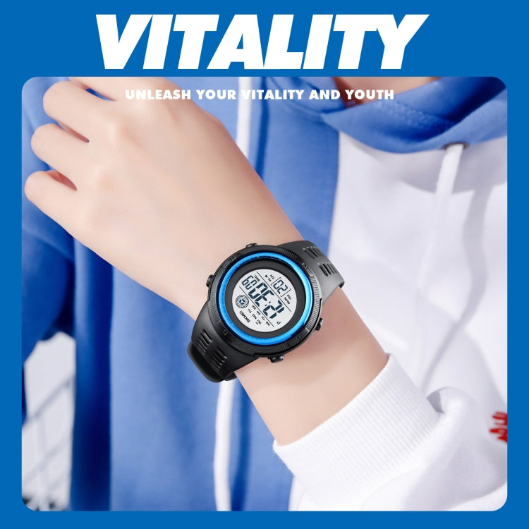 skmei-1773-triplicate-round-led-dual-time-digital-display-colorful-backlight-electronic-watchlight-green