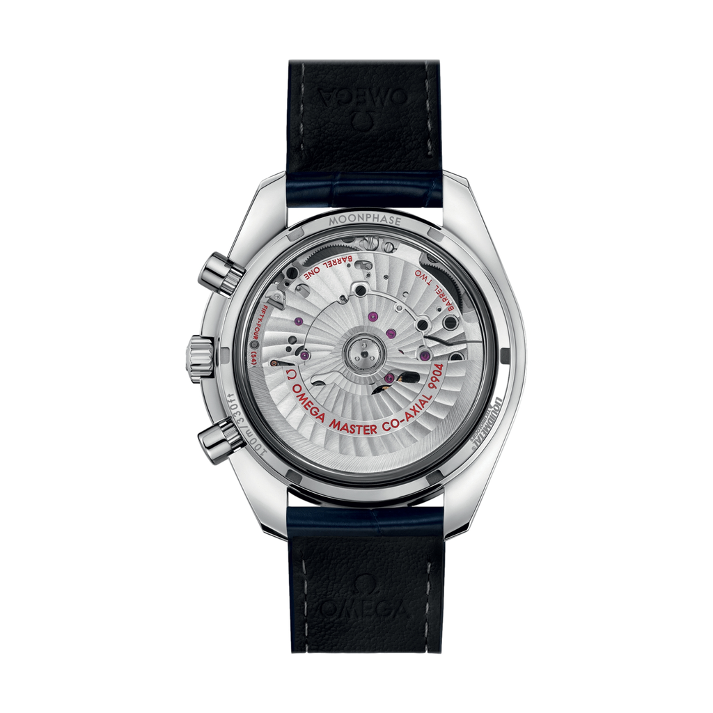 OMEGA Speedmaster Moonphase Moonphase Chronograph 44.25mm - Blue on Leather Strap